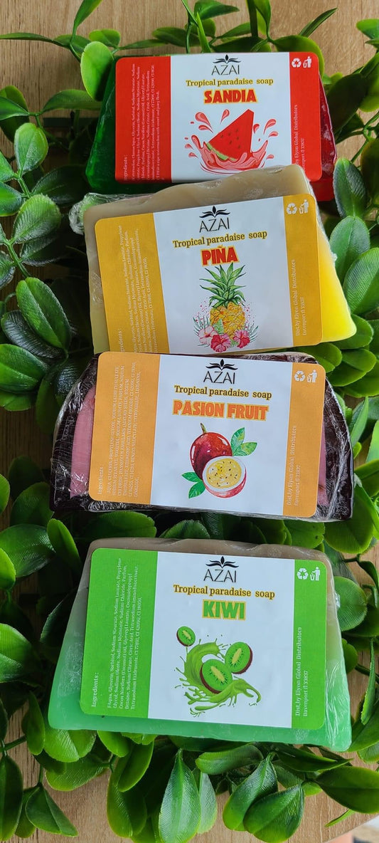 Mix Tropical Paradise exotic fruit soap! - Premium Soap Bar from Azai Products  - Just $38.99! Shop now at Azai Products 